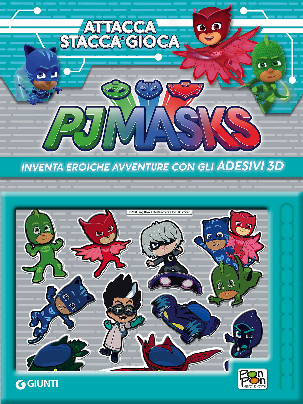 Attacca, stacca & gioca. Pj Masks. Con adesivi