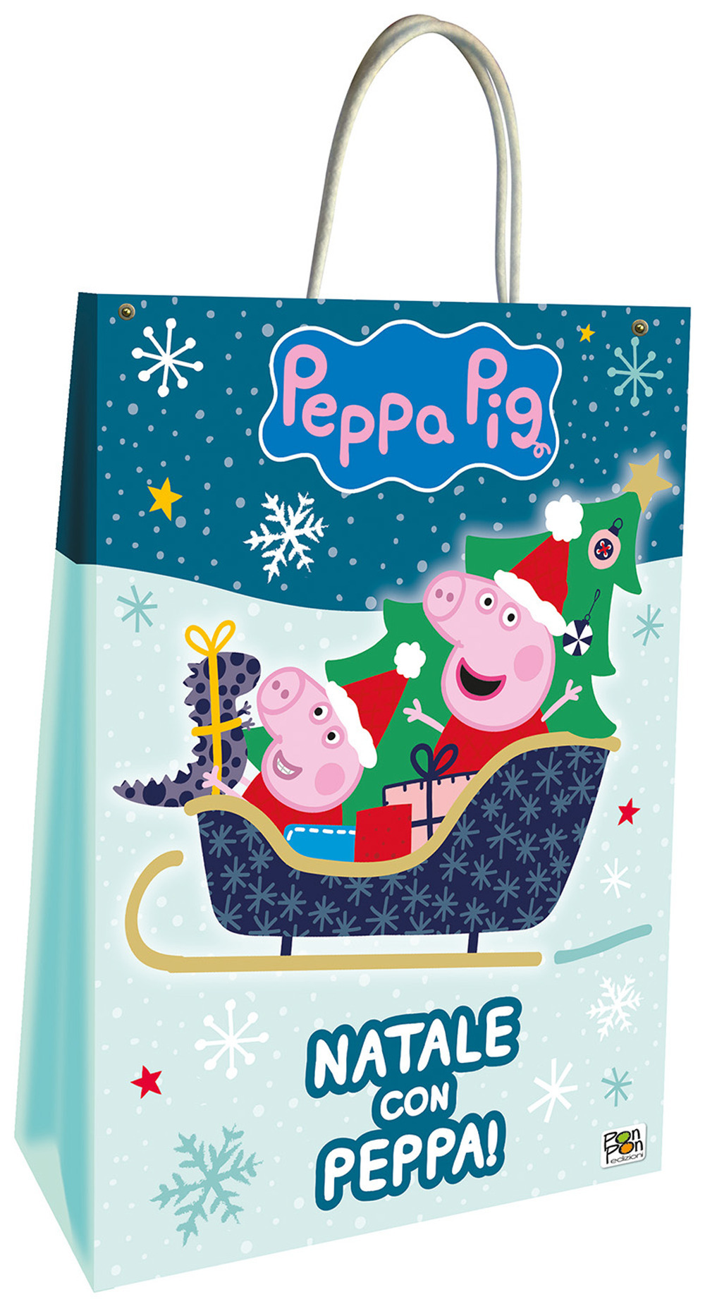 Natale con Peppa. Shopper bag. Peppa Pig