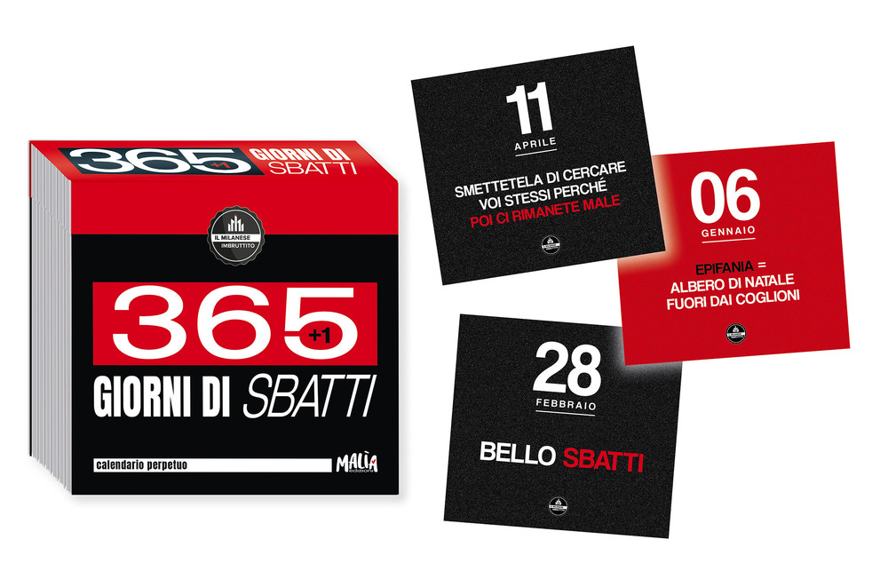 365(+1) giorni di sbatti. Calendario a strappo. Il Milanese imbruttito