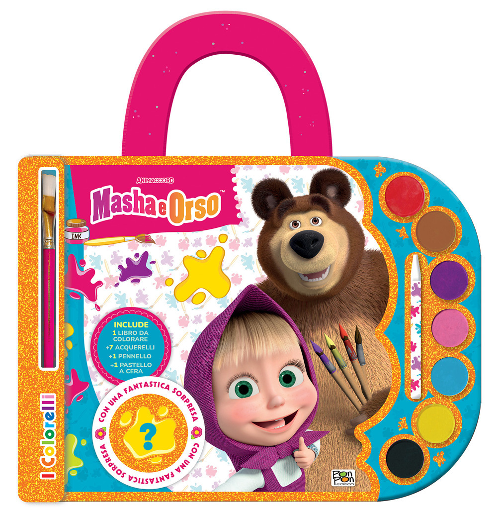 Masha e Orso. Valigetta con acquerelli. I colorelli