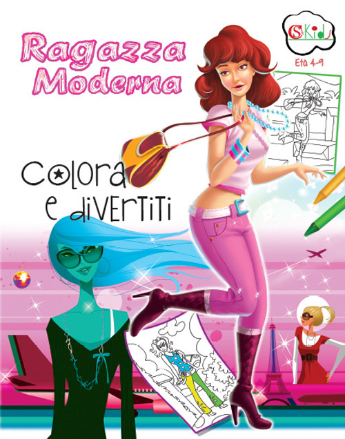 Ragazza moderna. Colora e divertiti
