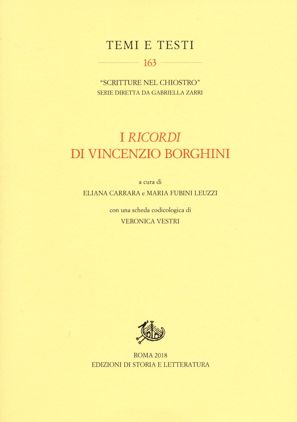 I «Ricordi» di Vincenzio Borghini