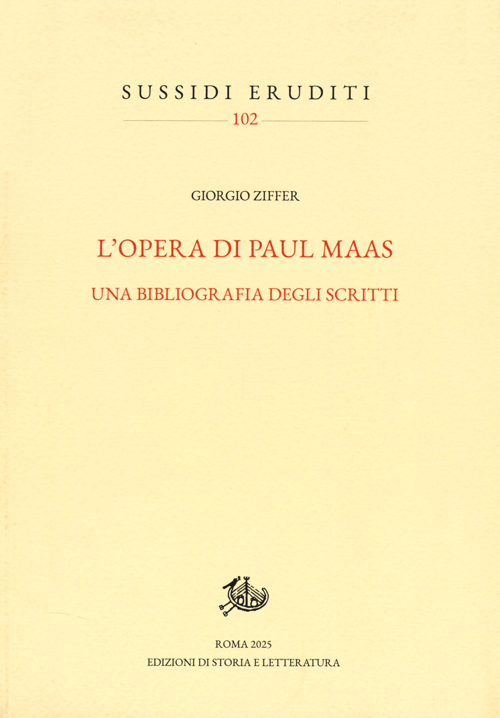 L'opera di Paul Maas. Una bibliografia degli scritti