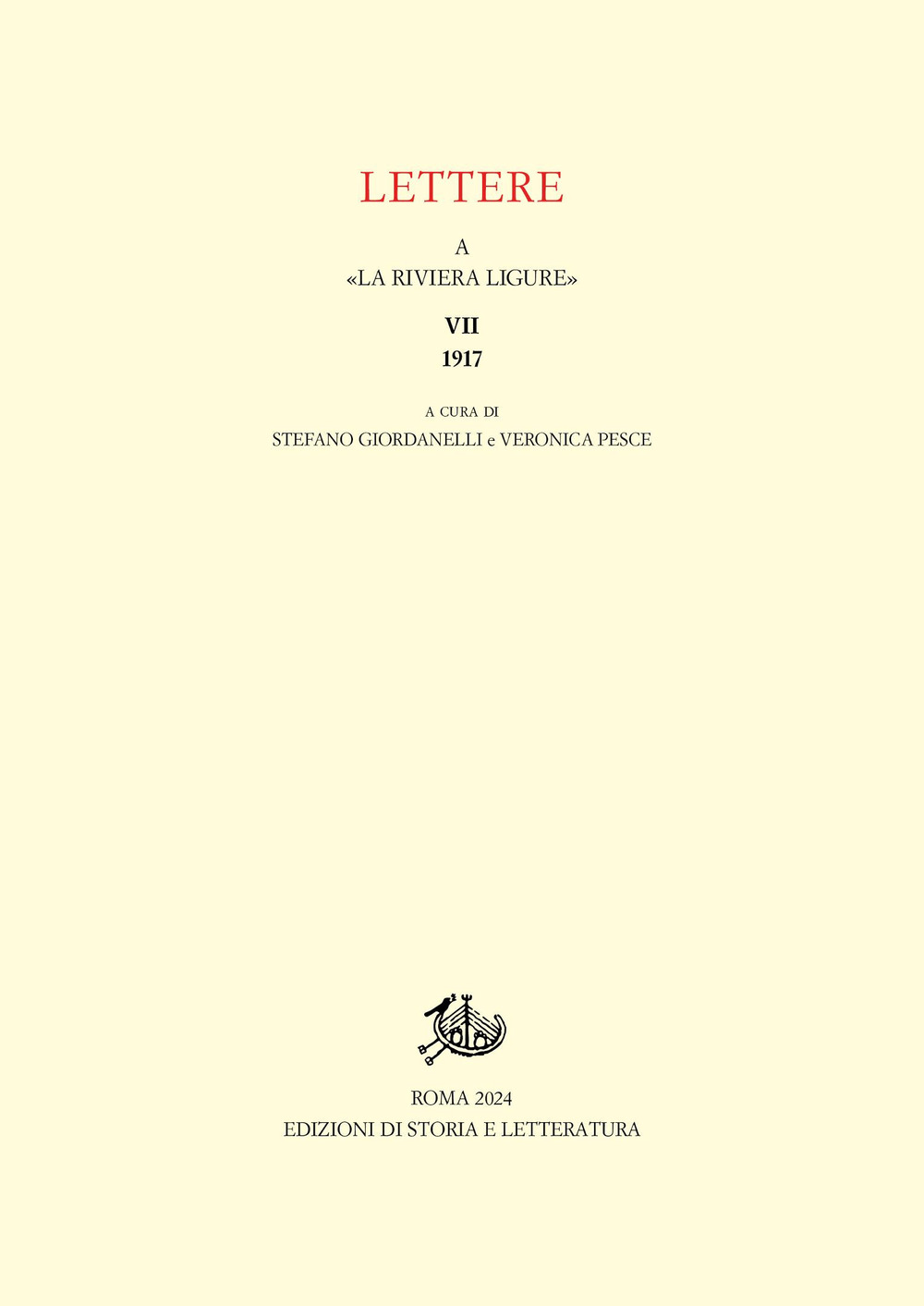 Lettere a «La Riviera Ligure». Vol. 7: 1917