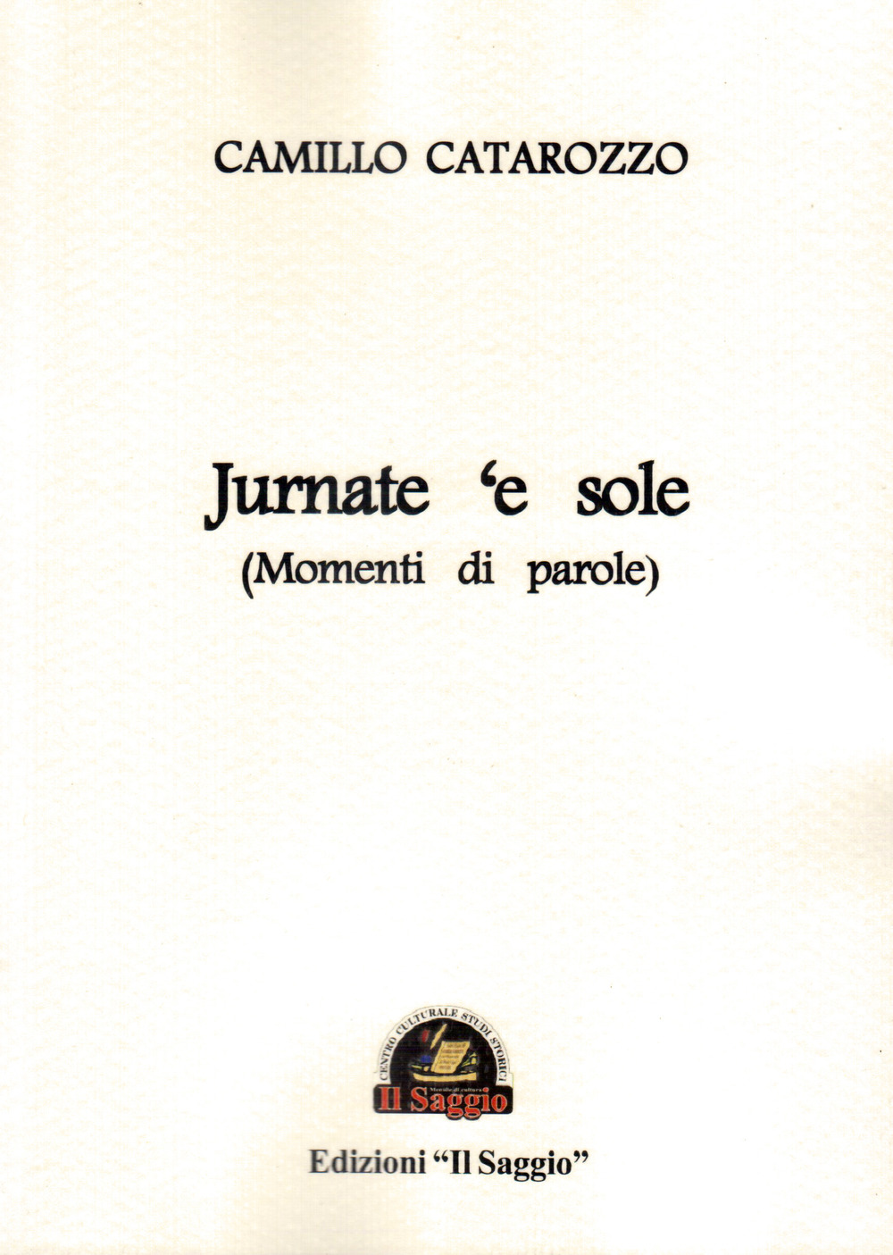 Jurnate ‘e sole (Momenti di parole)