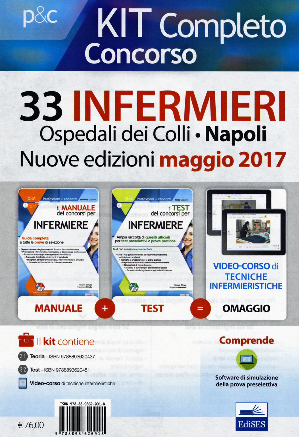 Concorso 33 infermieri Ospedali dei Colli, Napoli. Kit completo