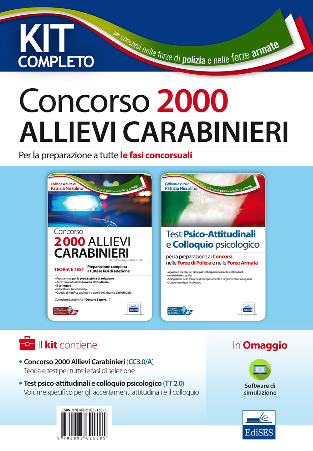 Kit completo Concorso 2000 allievi carabinieri. Per la preparazione a tutte le fasi concorsuali