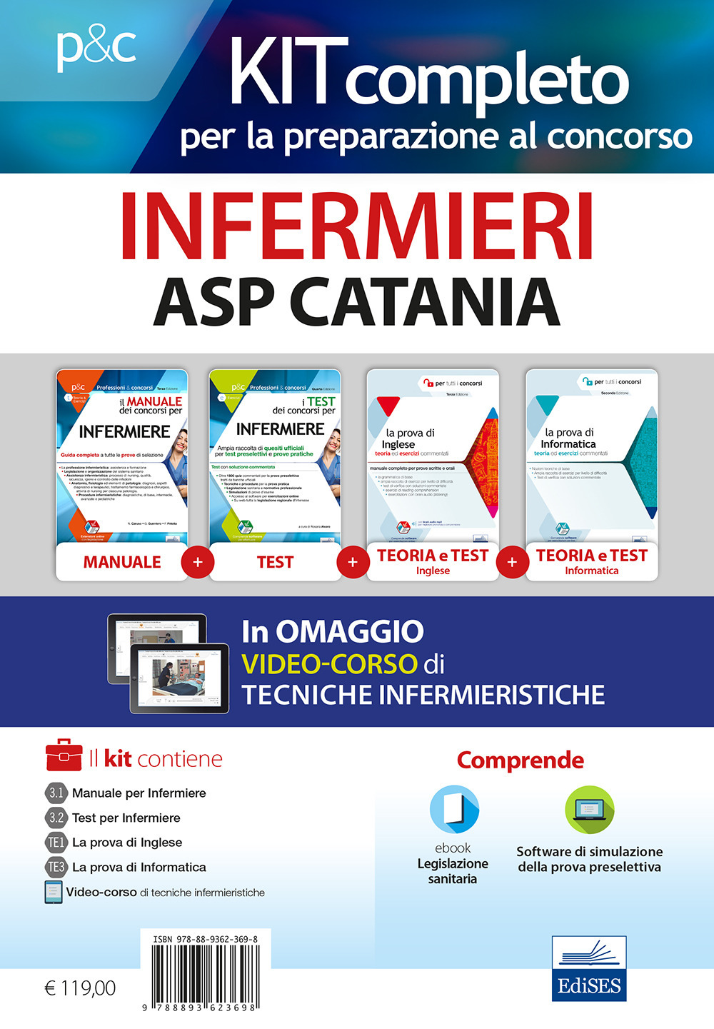 Kit completo Infermieri ASP Catania. Manuali per la preparazione completa al concorso