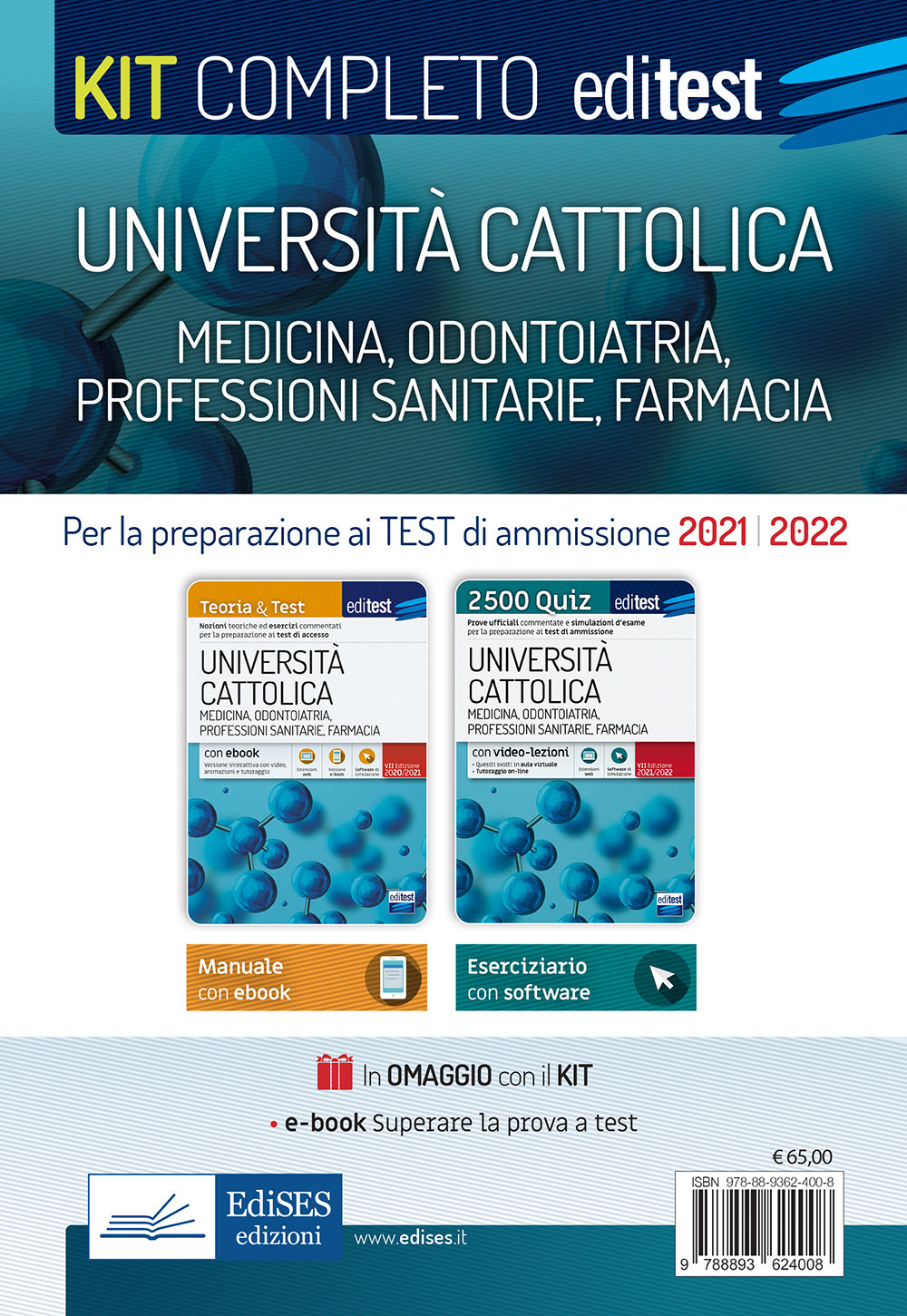 Kit completo EdiTEST. Università Cattolica. Medicina, odontoiatria, professioni sanitarie: Teoria & Test-2500 quiz