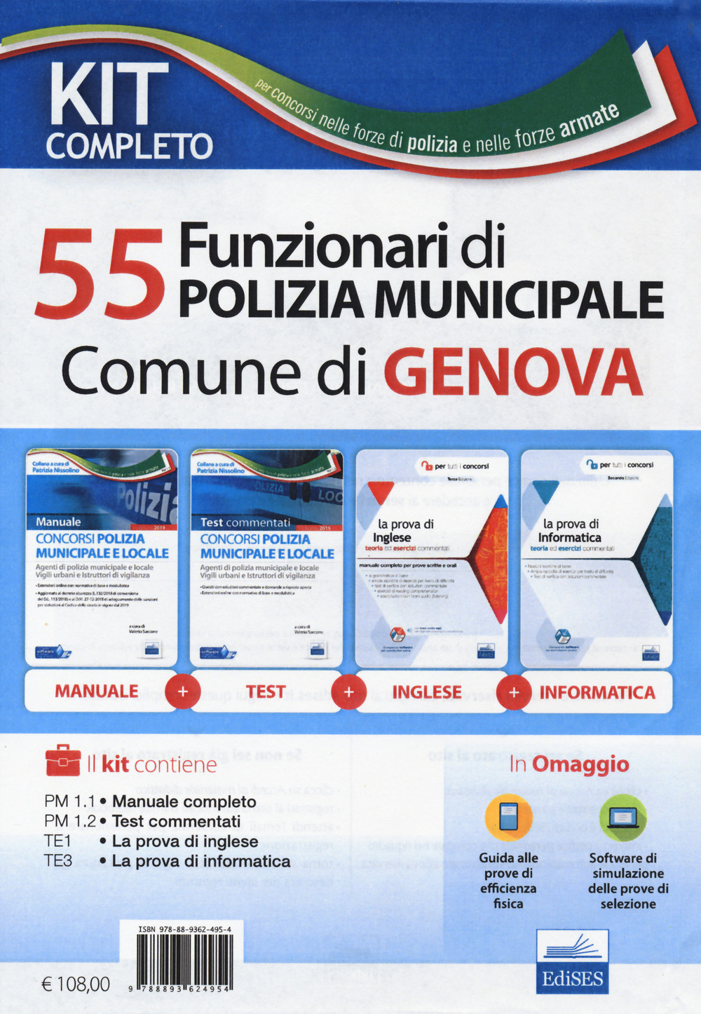 Kit Completo concorso 55 funzionari di Polizia Municipale Comune di Genova