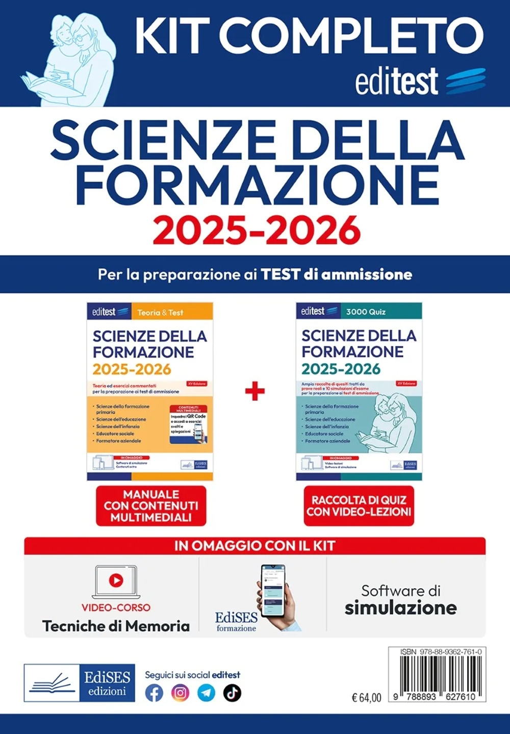 Kit completo EdiTEST Scienze della formazione