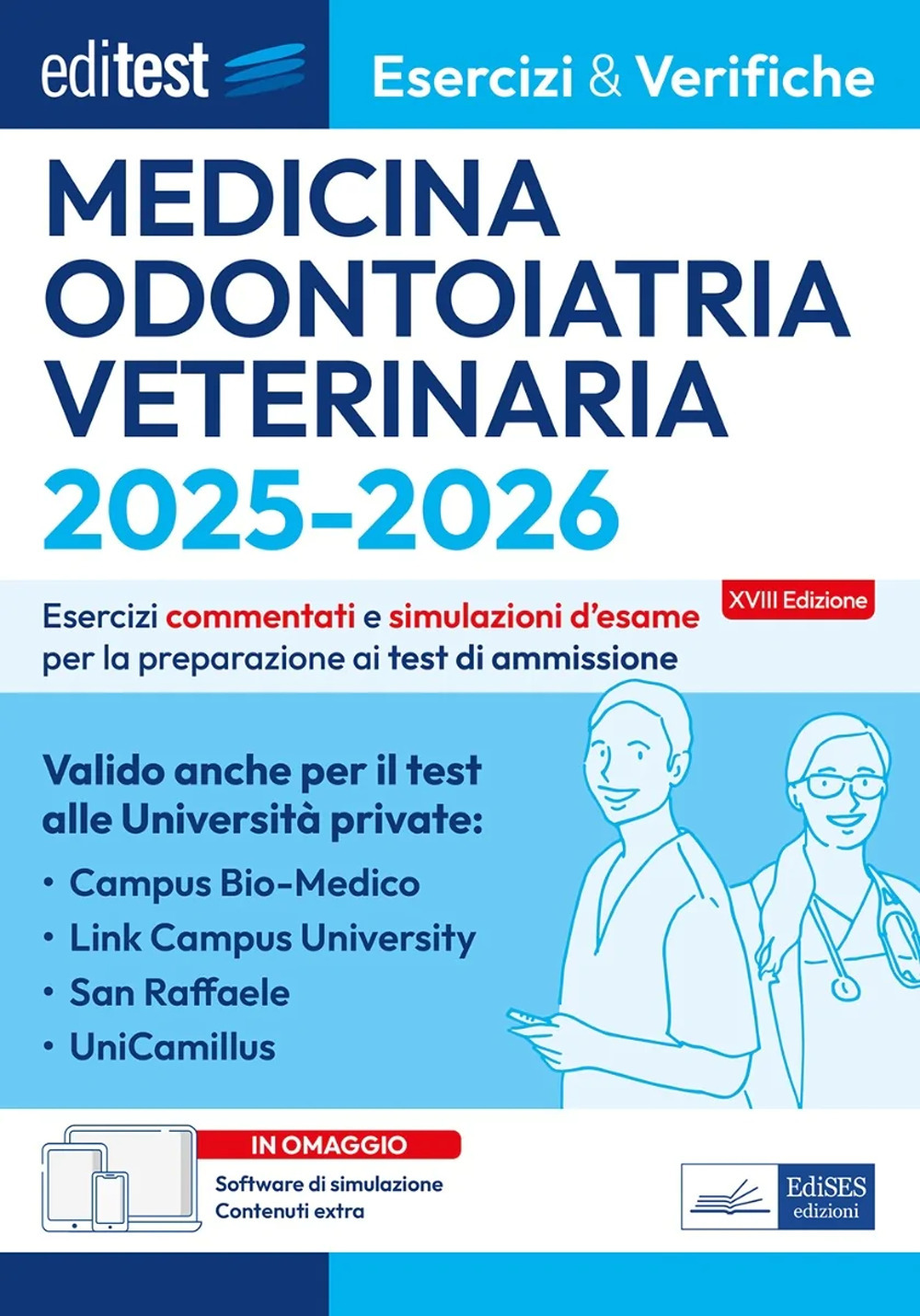 Editest Medicina, Odontoiatria, Veterinaria. Esercizi & Verifiche E&V 1