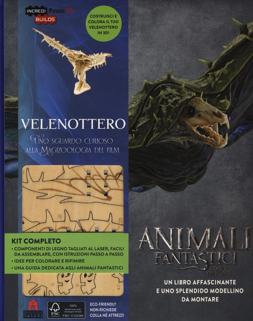 Velenottero. Animali fantastici e dove trovarli. Uno sguardo curioso alla magizoologia del film. Incredibuilds puzzle 3D da J. K. Rowling