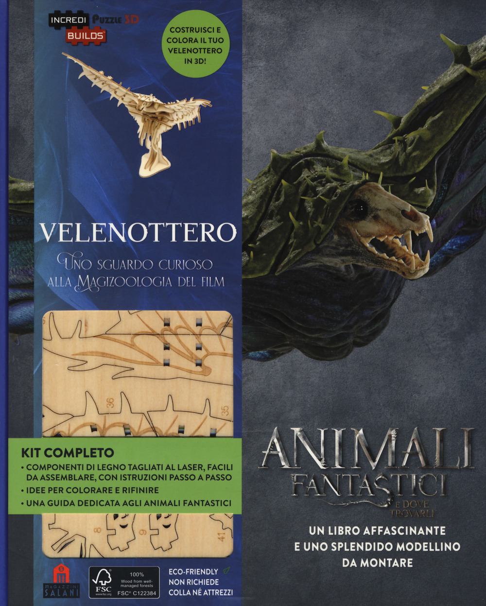 Velenottero. Animali fantastici e dove trovarli. Uno sguardo curioso alla magizoologia del film. Incredibuilds puzzle 3D da J. K. Rowling