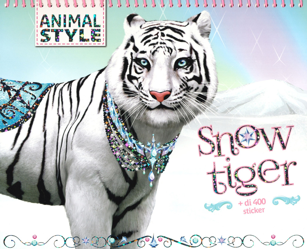 Snow Tiger. Animal style. Con adesivi