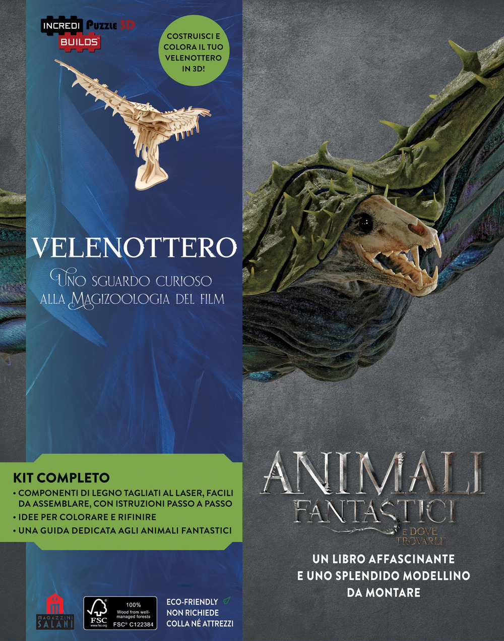 Velenottero. Animali fantastici e dove trovarli. Uno sguardo curioso alla magizoologia del film. Incredibuilds puzzle 3D da J. K. Rowling