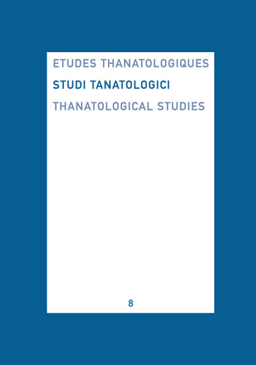 Studi tanatologici. Ediz. italiana, inglese, francese . Vol. 8