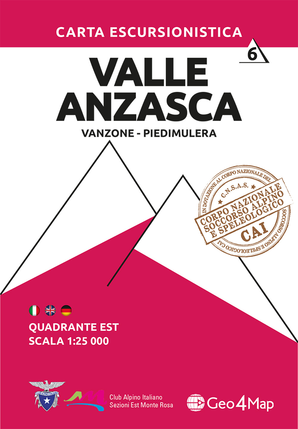 Carta escursionistica Valle Anzasca quadrante Est. Ediz. italiana, inglese e tedesca. Vol. 6: Vanzone, Piedimulera