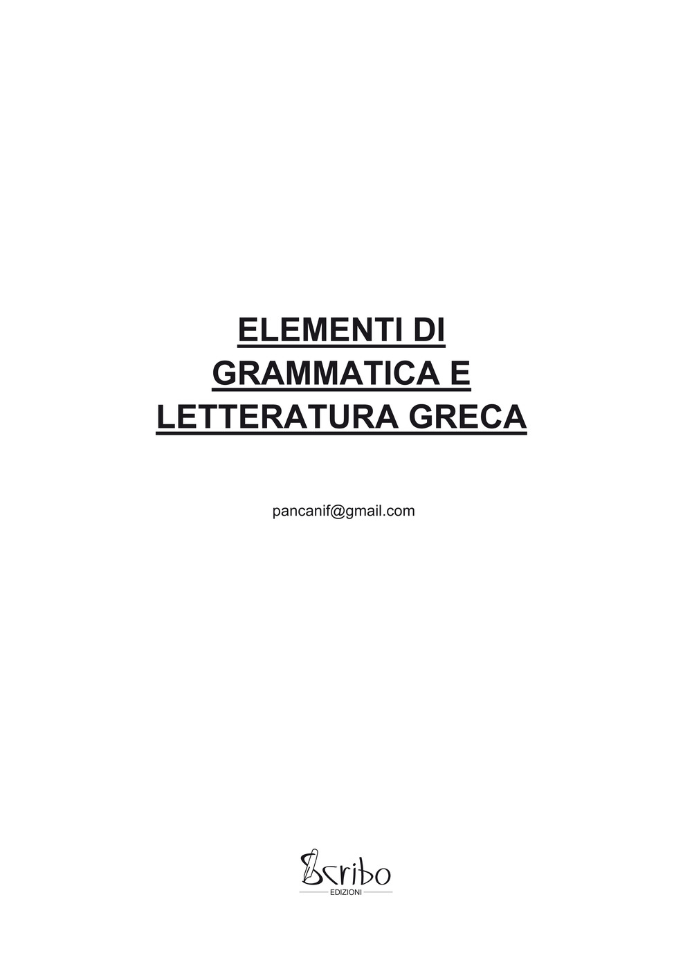 Elementi di grammatica e letteratura greca