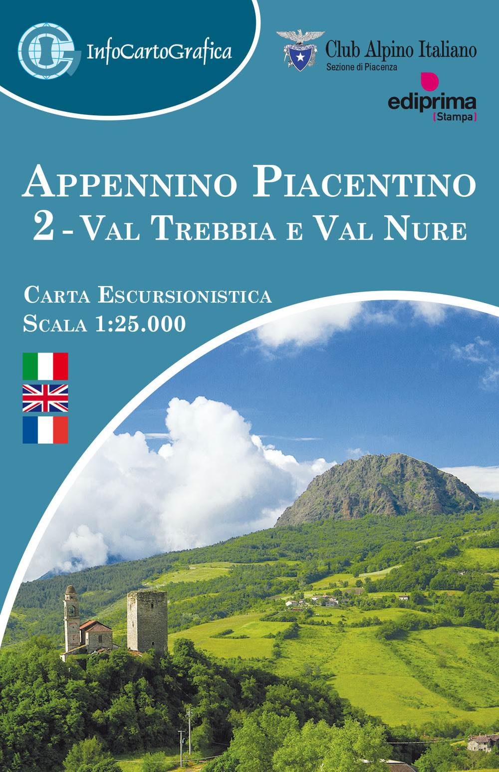 Appennino piacentino. Carta escursionistica 1:25.000. Ediz. italiana, inglese e francese. Vol. 2: Val Trebbia e Val Nure
