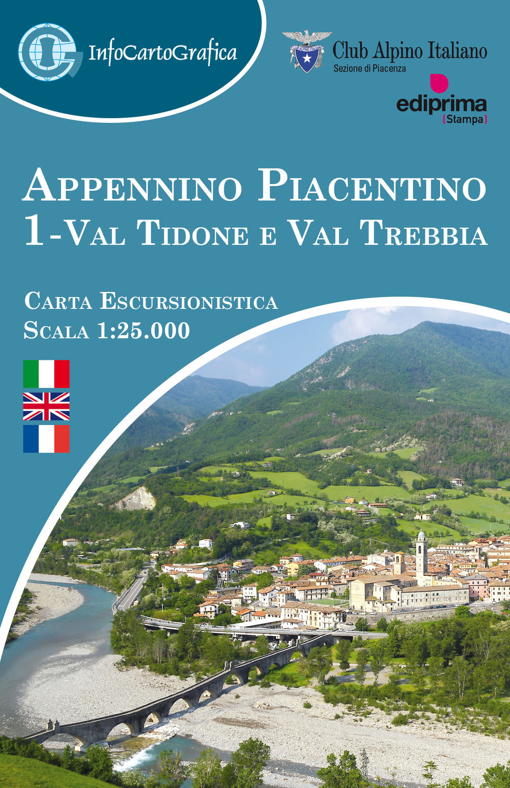 Appennino piacentino. Carta escursionistica 1:25.000. Ediz. italiana, inglese e francese. Vol. 1: Val Tidone e Val Trebbia