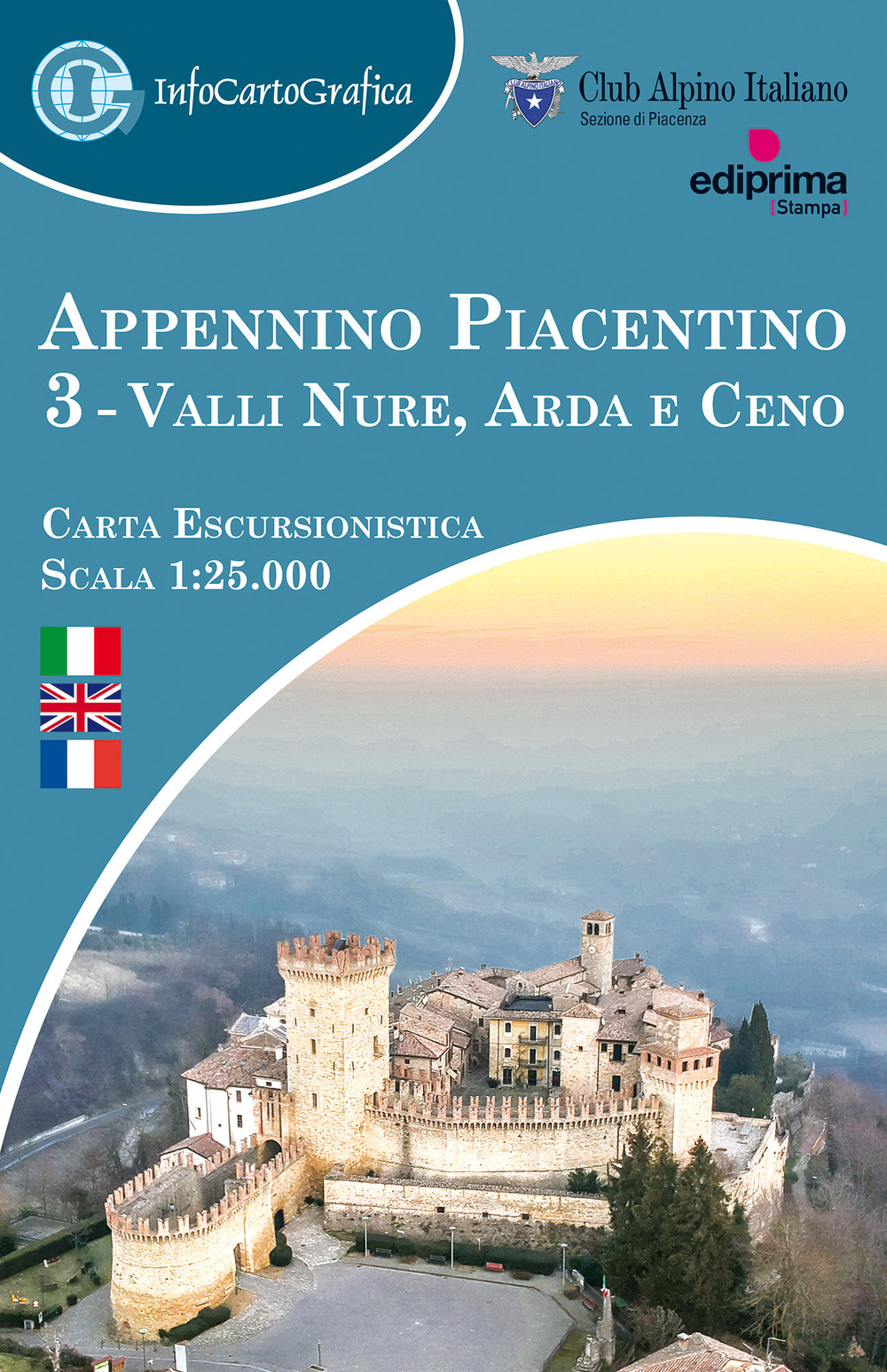 Appennino piacentino. Carta escursionistica 1:25.000. Ediz. italiana, inglese e francese. Vol. 3: Valli Nure, Arda e Ceno