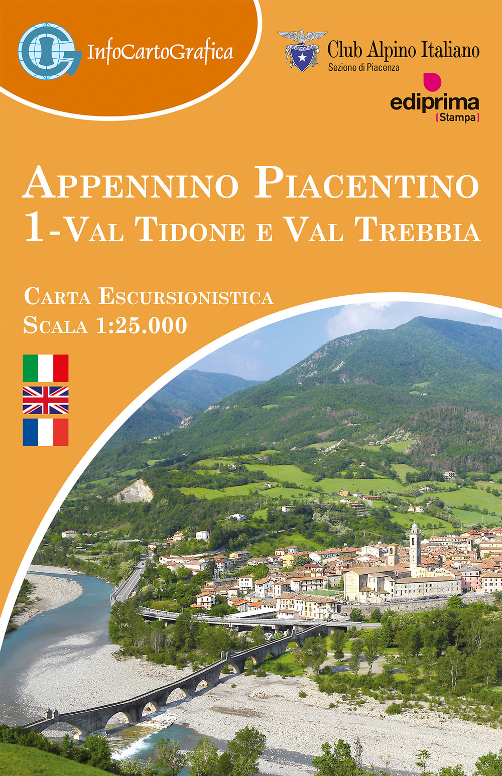 Appennino Piacentino. Carta escursionistica 1:25.000. Ediz. italiana, inglese e francese. Vol. 1: Val Tidone e Val Trebbia