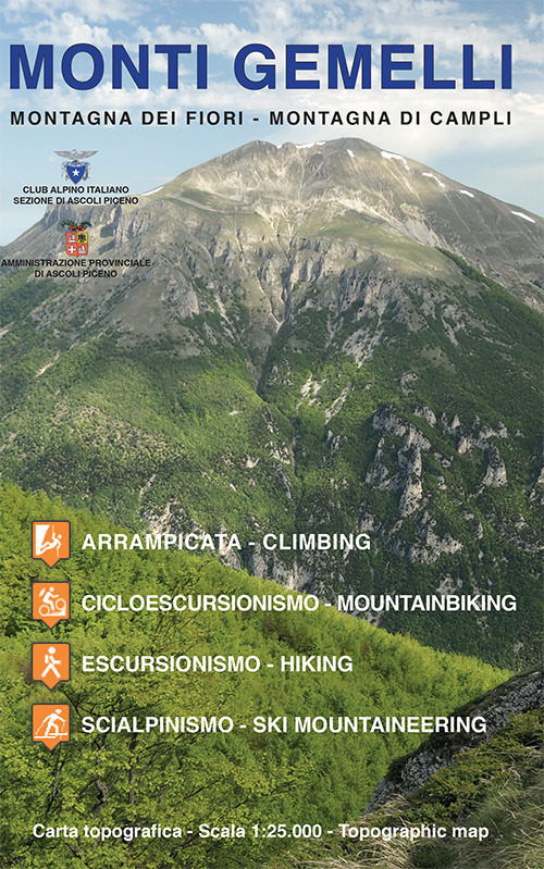 Monti Gemelli. Montagna dei Fiori. Montagna di Campli 1:25.000