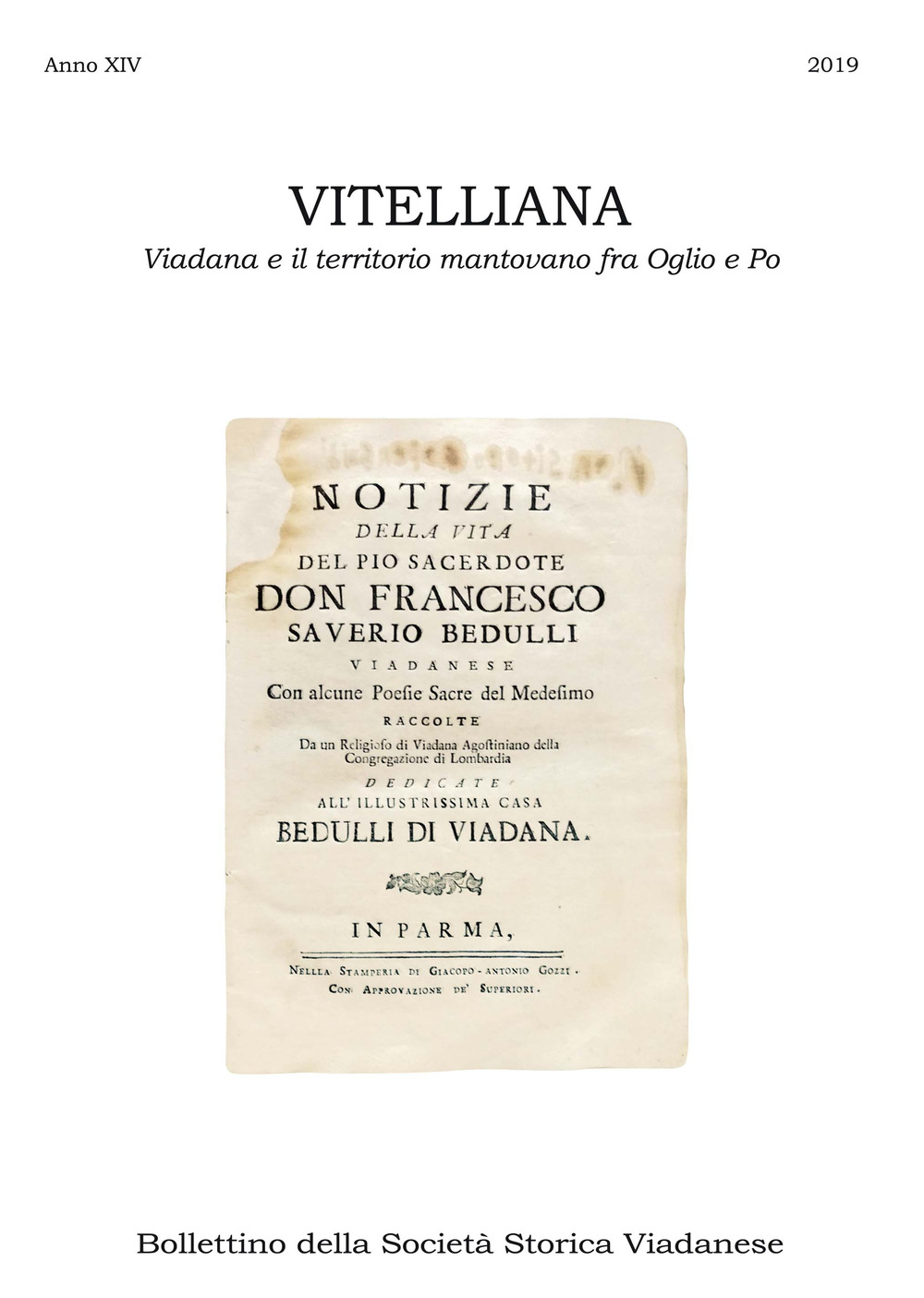 Vitelliana. Viadana e il territorio mantovano fra Oglio e Po. Bollettino della Società Storica Viadanese