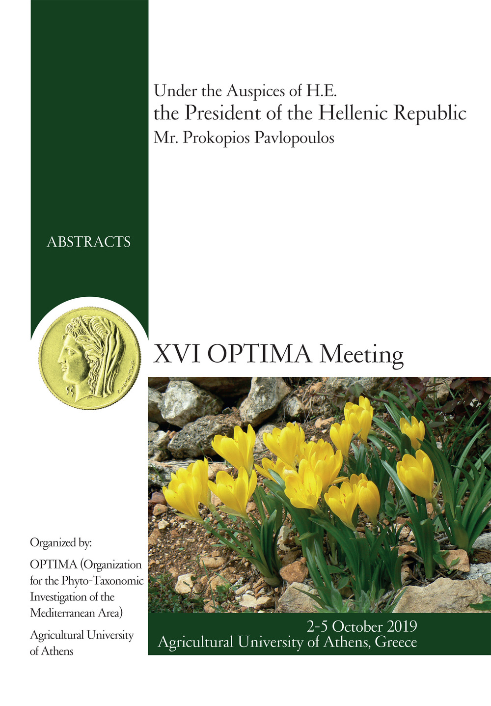 Proceedings of the 16th Optima meeting. Abstracts, 2-5 October 2019, Agricultural University of Athens, Greece