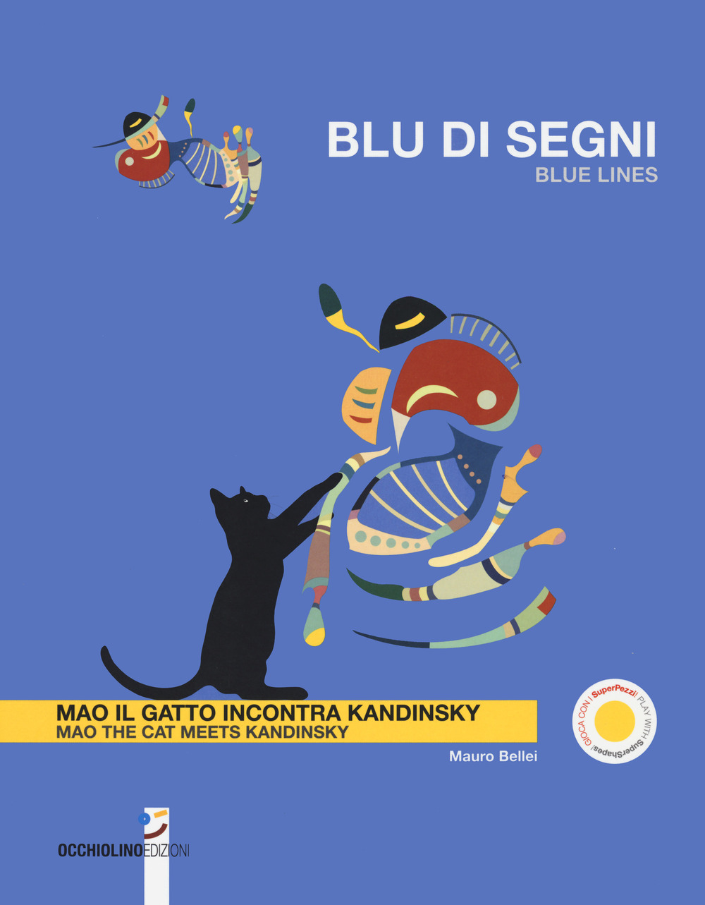 Blu di segni. Mao il gatto incontra Kandinsky-Blue lines. Mao the cat meets Kandinsky