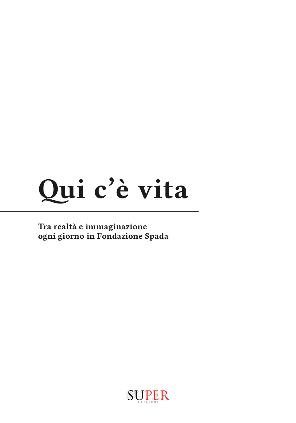 Qui c'è vita. Tra realtà e immaginazione ogni giorno in Fondazione Spada