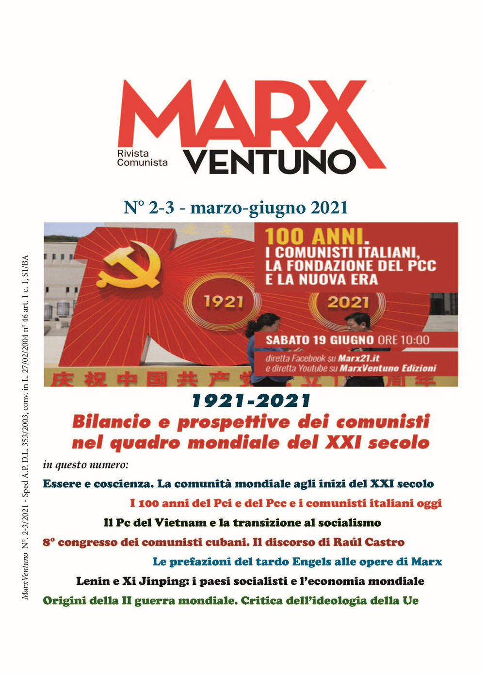 MarxVentuno. Rivista comunista. Vol. 2-3: Bilancio e prospettive dei comunisti nel quadro mondiale del XXI secolo