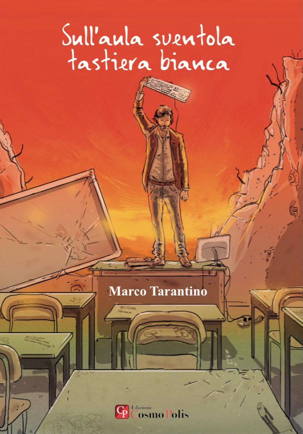 Sull'aula sventola tastiera bianca