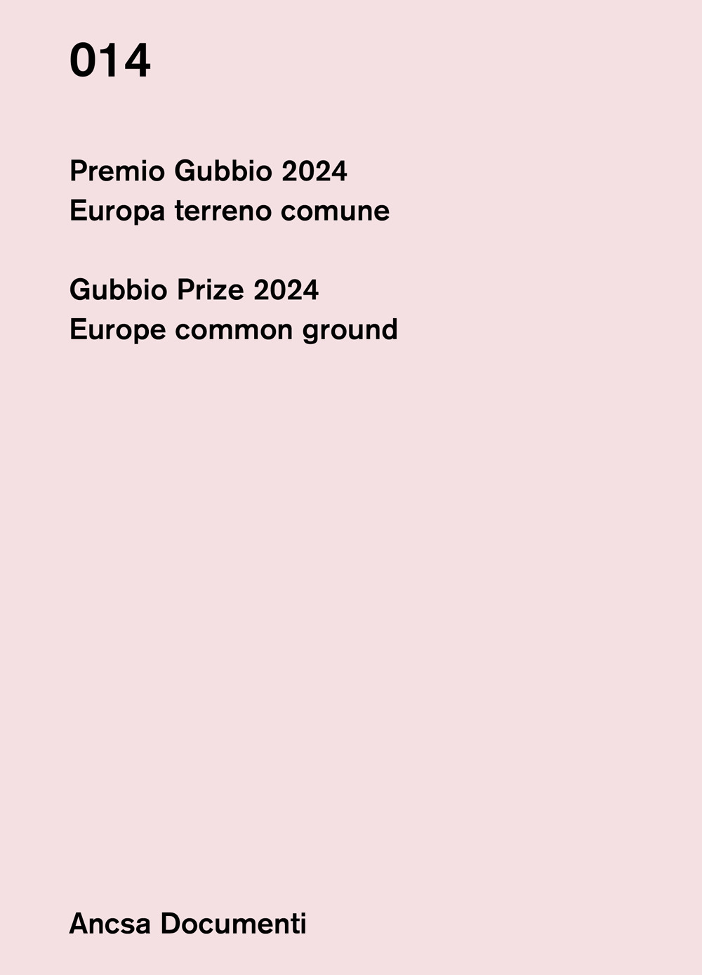 Premio Gubbio 2024. Europa terreno comune-Gubbio Prize 2024. Europe common ground