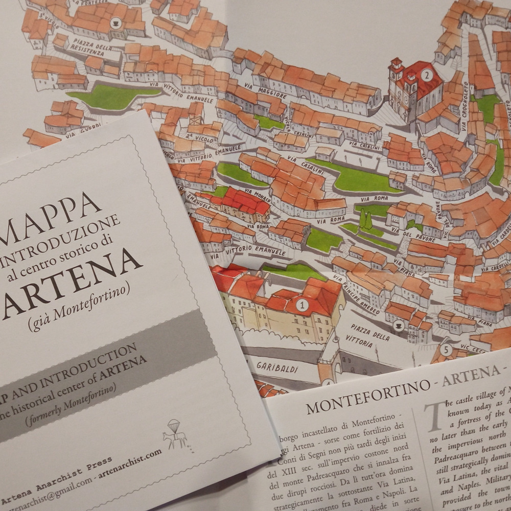 Mappa e introduzione al centro storico di Artena (già Montefortino)-Map and introduction to the historical center of Artena (formerly Montefortino)
