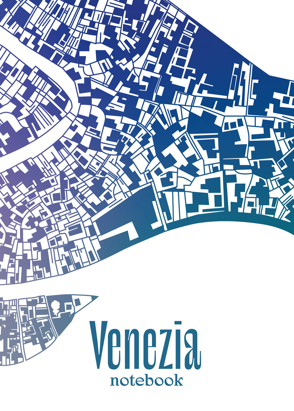 Contemporary map. Notebook. Ediz. blue