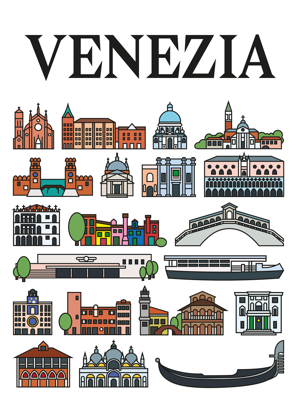Venezia icons. Notebook