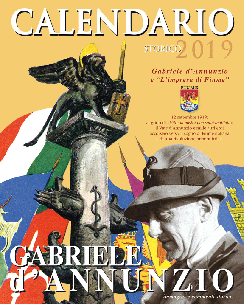 Gabriele d'Annunzio calendario storico 2019