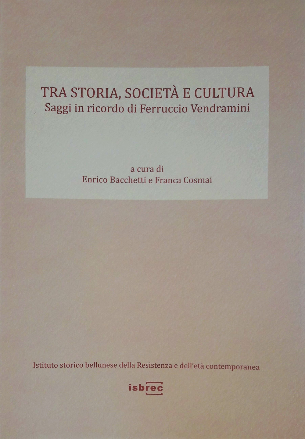 Tra storia, società e cultura. Saggi in ricordo di Ferruccio Vendramini
