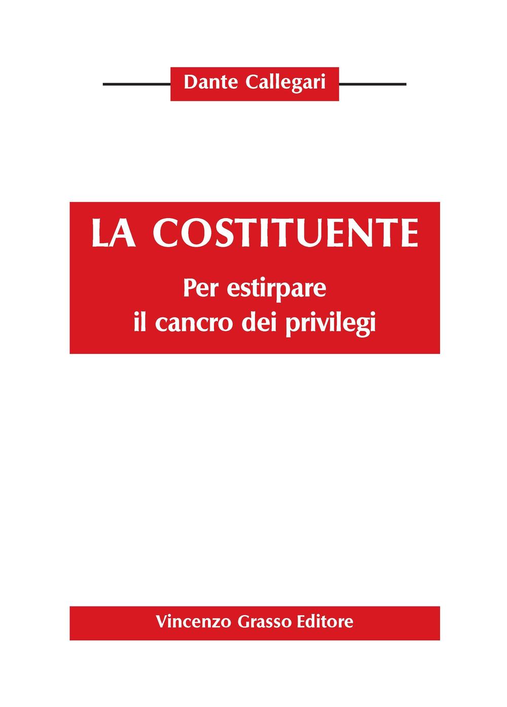 La costituente. Pr estirpare il cancro dei privilegi