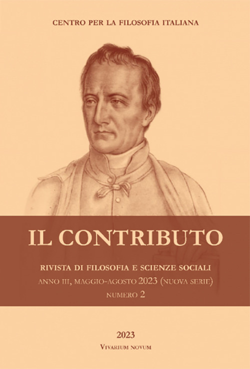 Il contributo. Rivista di filosofia e scienze sociali. Vol. 2: Maggio-agosto