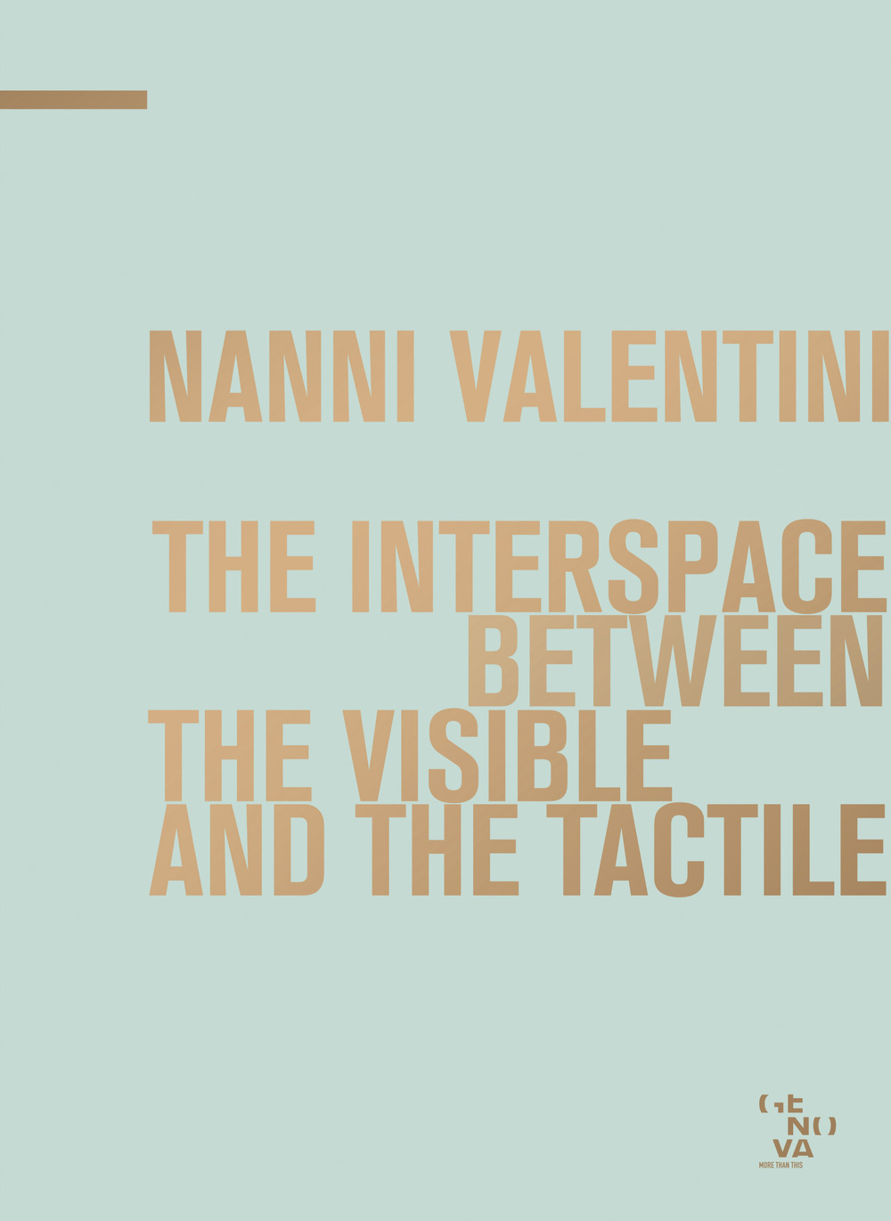 Nanni Valentini. The interspace between the visible and the tactile