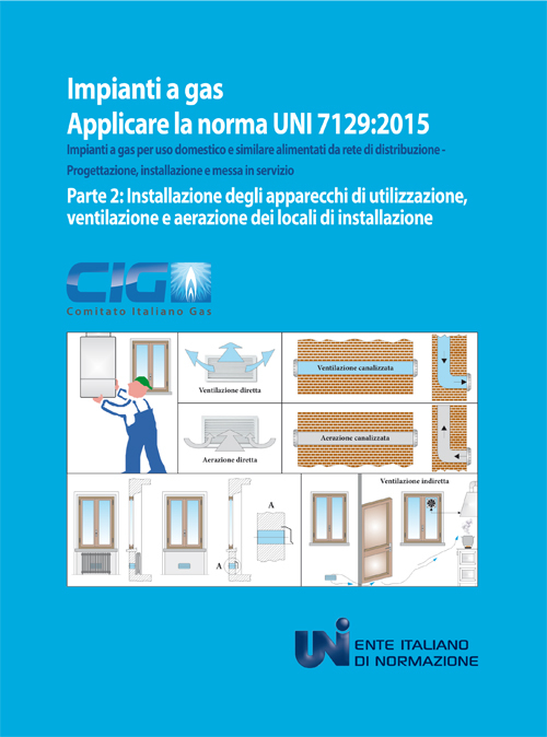 Applicare la norma UNI 7129:2015. Impianti a gas per uso domestico e similare alimentati da rete di distribuzione. Progettazione, installazione e messa in servizio. Vol. 2: Installazione degli apparecchi di utilizzazione, ventilazione e aerazione dei locali di installazione