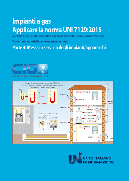 Applicare la norma UNI 7129:2015. Impianti a gas per uso domestico e similare alimentati da rete di distribuzione. Progettazione, installazione e messa in servizio. Vol. 4: Messa in servizio degli impianti/apparecchi