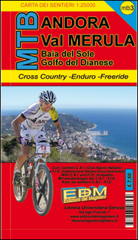 MTB-3 Andora. Carte sentieri di Liguria per mountain bike MTB VTT