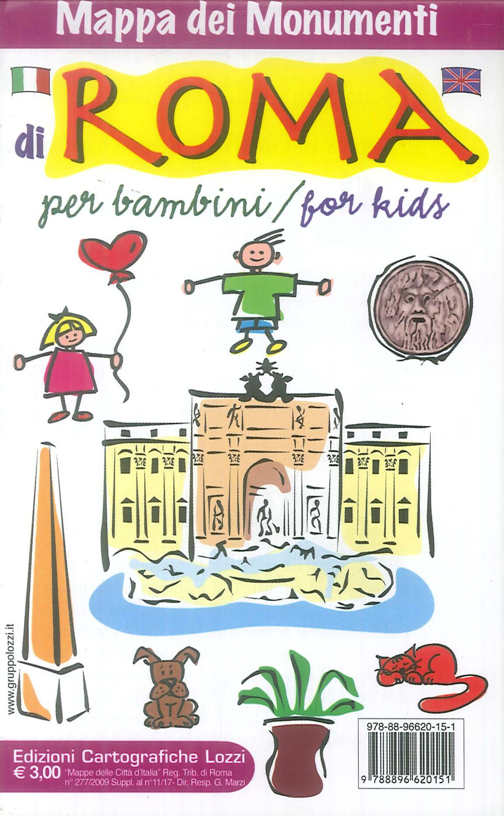 Mappa di Roma per bambini-For kids