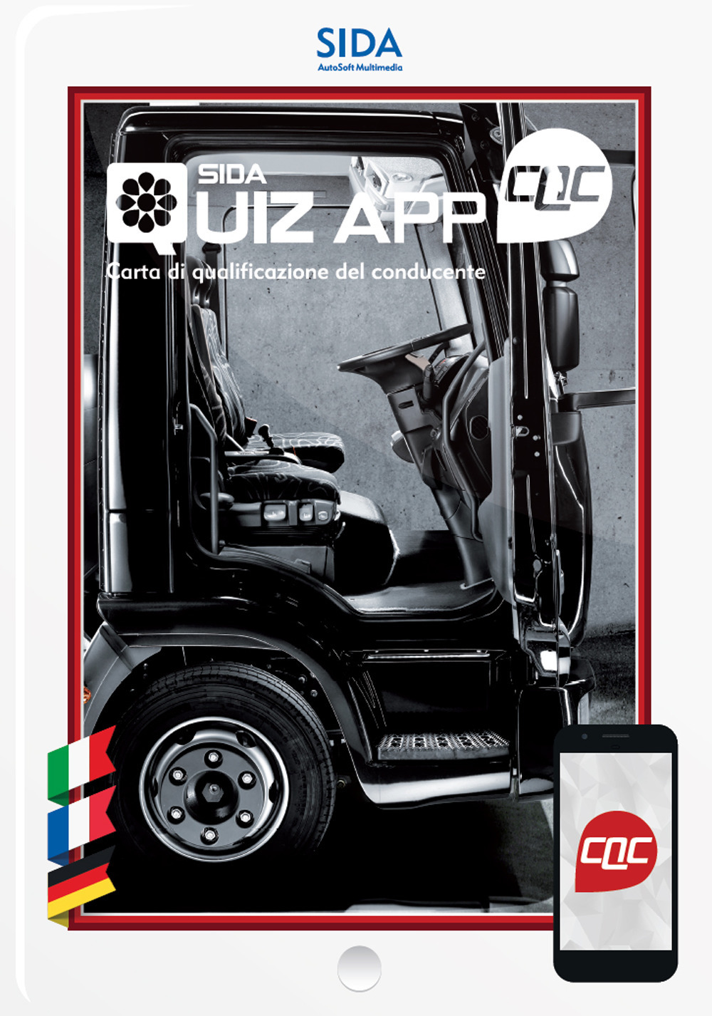 Quiz App CQC. Carta di qualificazione del conducente. Ediz. italiana, tedesca e francese