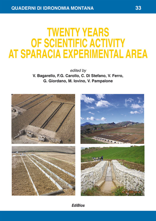 Twenty yeras of scientific activity at Sparacia experimental area
