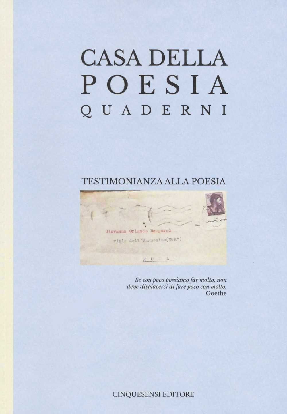 Testimonianza alla poesia